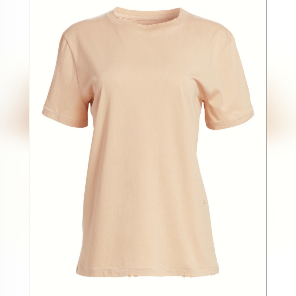 Cotton Jersey Distressed Tee